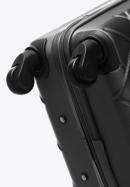 Walizka kabinowa z ABS-u w ukośną kratkę, stalowo-czarny, 56-3A-551-91, Zdjęcie 7