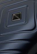 Large suitcase with geometric design, navy blue, 56-3A-753-35, Photo 9