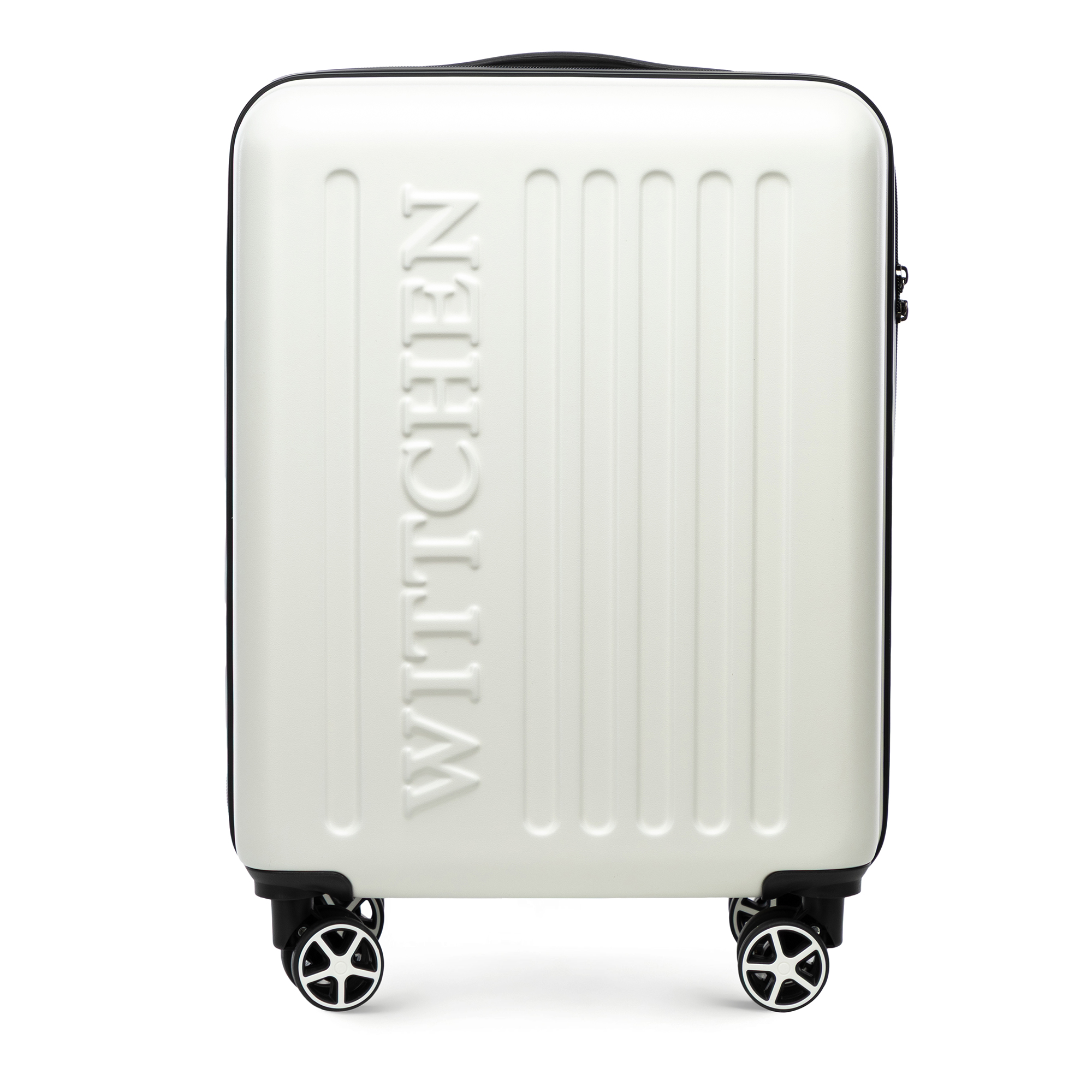 ABS príručný kufor s vyrazeným logom, biely 56-3A-501-89