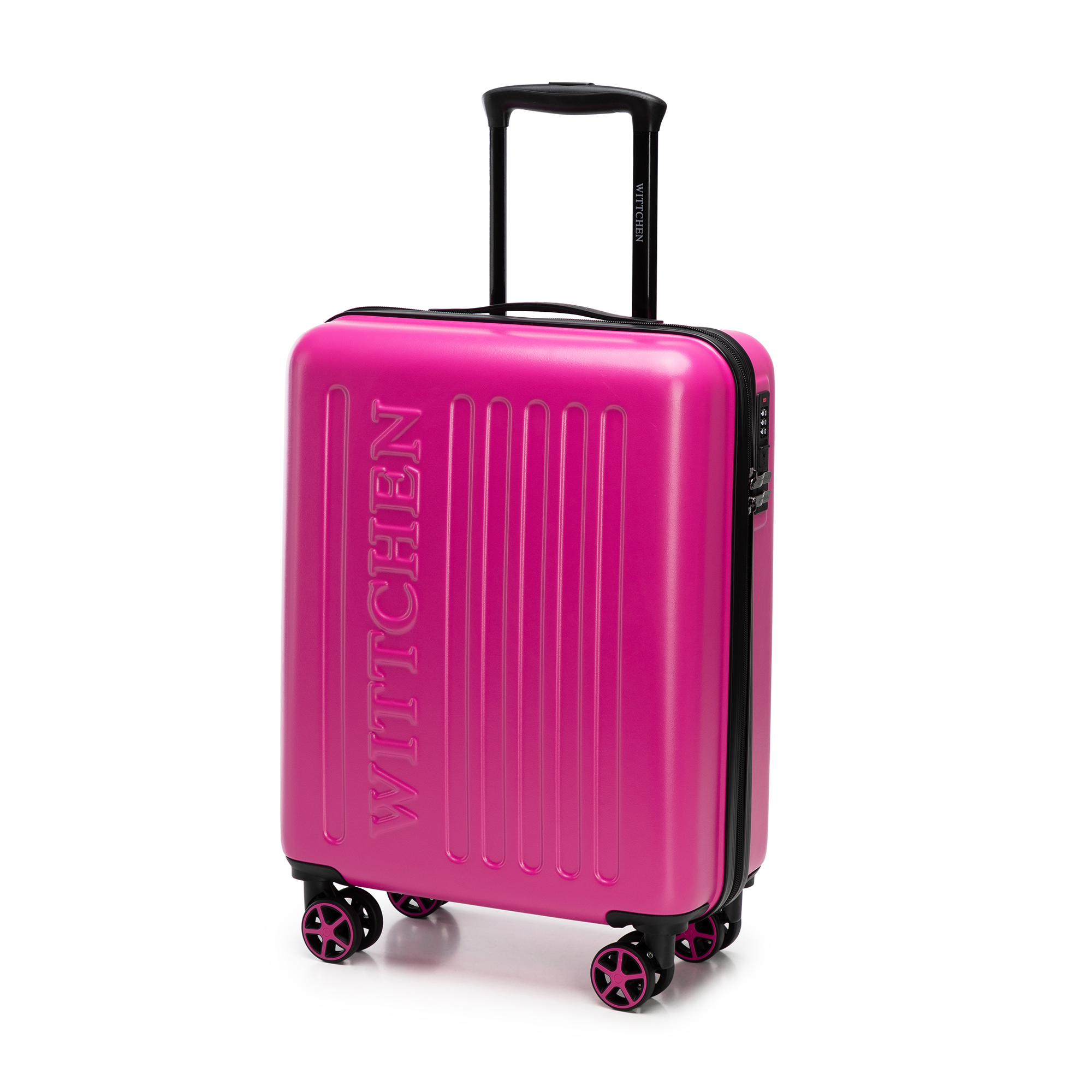 Kabínový kufor ABS s vyrazeným logom fuchsia 56-3A-501-34, Vyberte variant fuksia