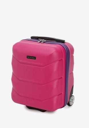 Walizka kabinowa z ABS-u ze żłobieniami różowo-fioletowa