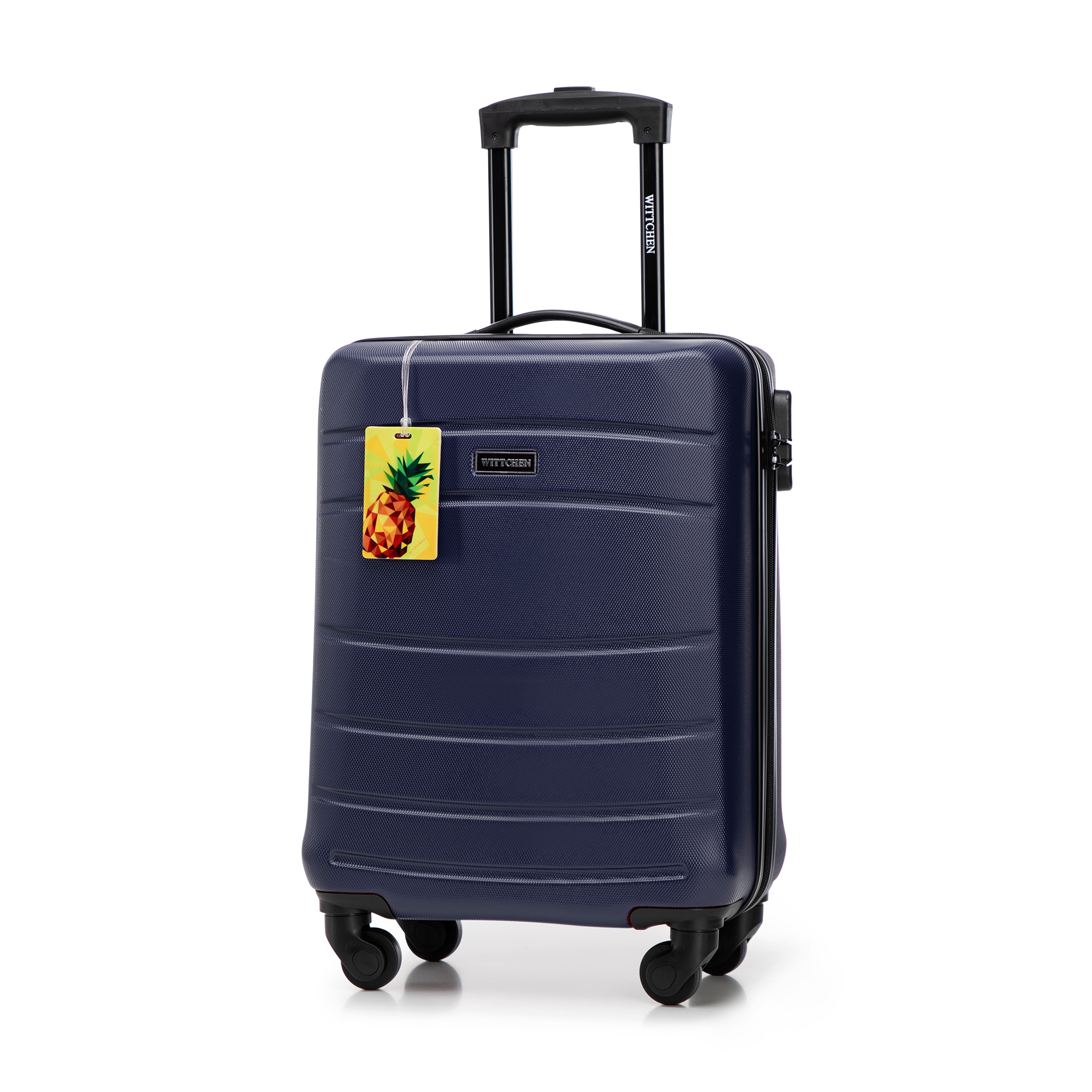 Malý kufor z ABS materiálu - v tvare U s identifikačnou visačkou, námornícka modrá 56-3A-651-90Z