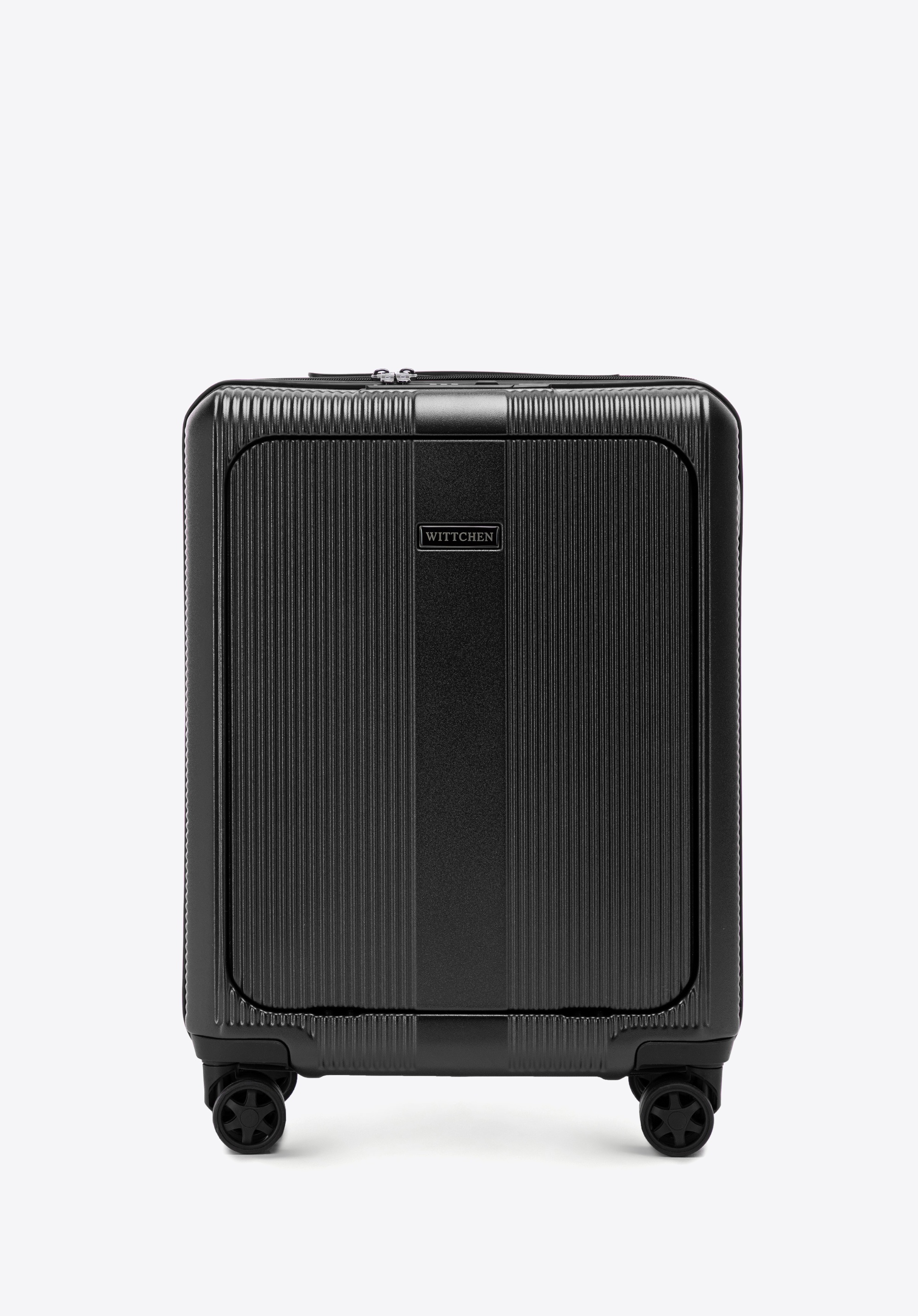 Walizka kabinowa z polikarbonu z kieszenią na laptopa 15", czarny, 56-3P-900-11, Zdjęcie 1