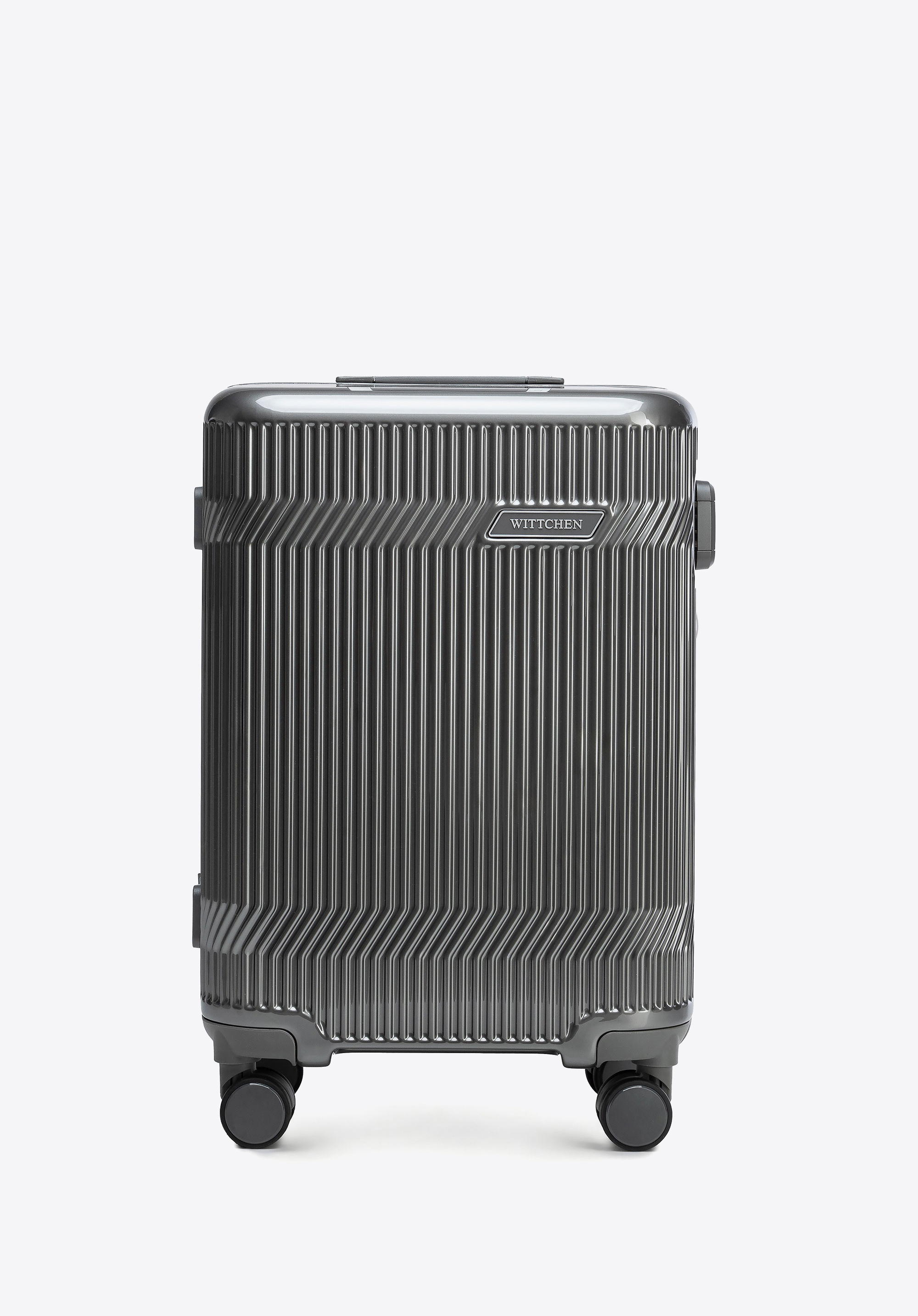 WITTCHEN Walizka kabinowa z polikarbonu o błyszczącym wykończeniu czarna