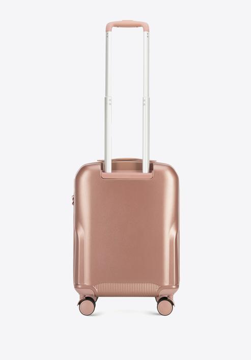 Polycarbonate cabin case with a rose gold zipper, muted pink, 56-3P-131-77, Photo 3
