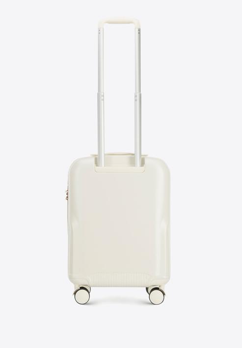 Polycarbonate medium-sized suitcase with a rose gold zipper I WITTCHEN