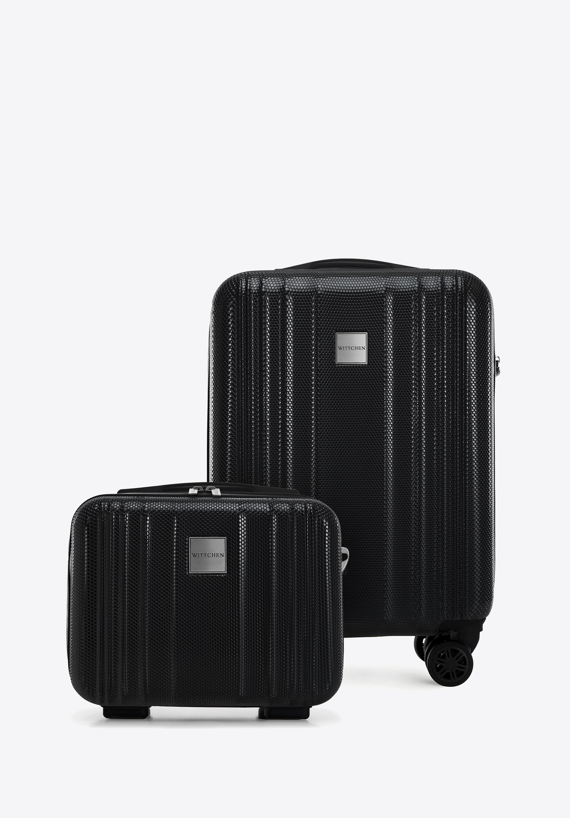 Cabin case and cosmetic case in embossed polycarbonate, black, 56-3P-301-10K, Photo 1