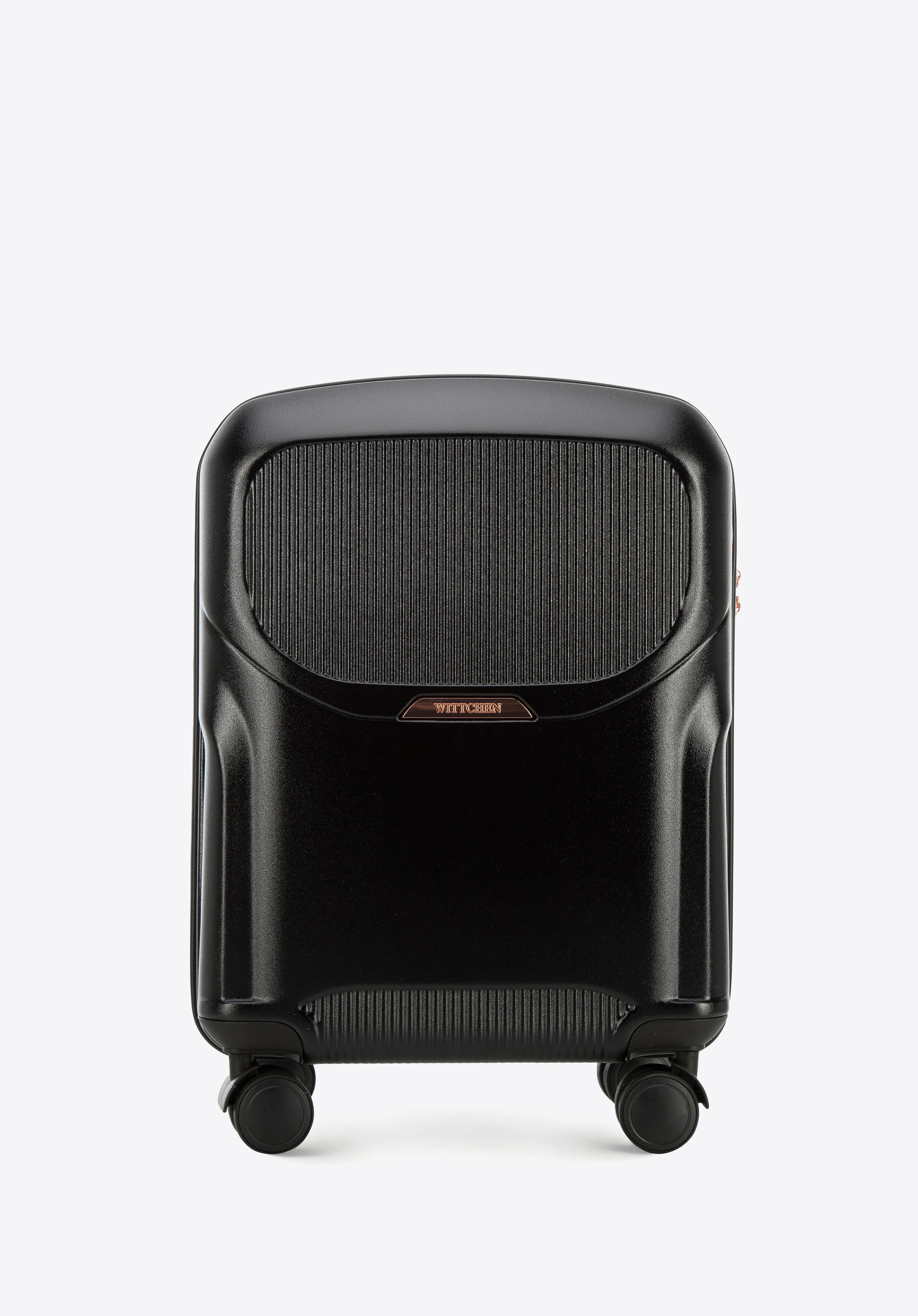 Walizka kabinowa i kosmetyczka z polikarbonu czarne