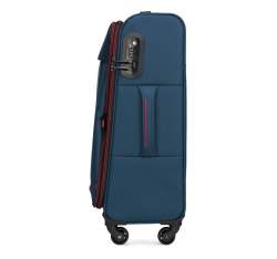 Średnia miękka walizka basic, niebiesko - czerwony, 56-3S-462-92, Zdjęcie 1