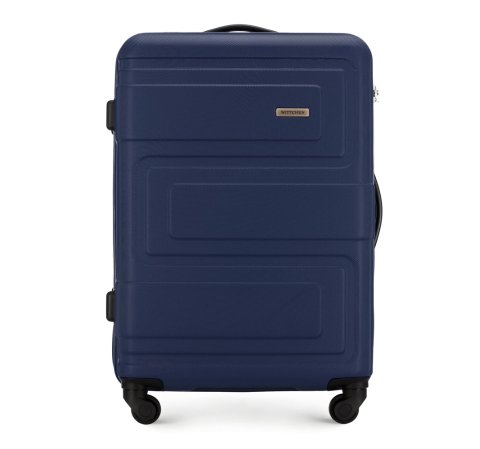 Средний чемодан из рельефного ABS пластика 56-3A-632-90