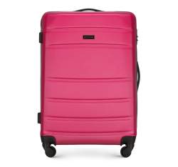 Średnia walizka z ABS-u żłobiona, różowy, 56-3A-652-35, Zdjęcie 1