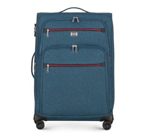 Середня валіза з кольоровою застібкою-блискавкою 56-3S-502-91