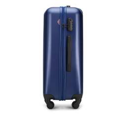 Średnia walizka z polikarbonu fakturowana, niebieski, 56-3P-112-95, Zdjęcie 1