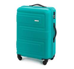 Średnia walizka z ABS-u tłoczona, turkusowy, 56-3A-632-85, Zdjęcie 1
