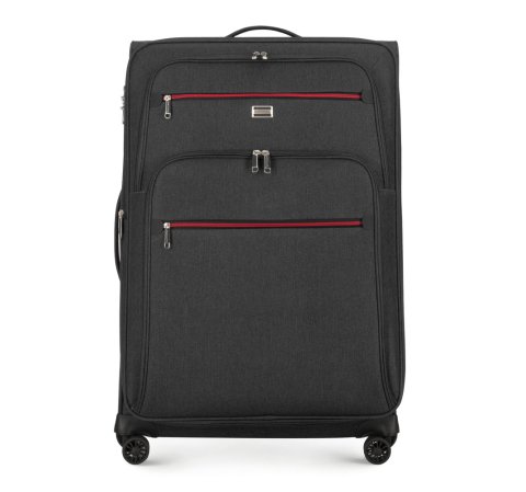 Велика валіза з кольоровою застібкою-блискавкою 56-3S-503-12