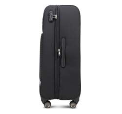 Duża miękka walizka klasyczna, czarny, 56-3S-553-10, Zdjęcie 1