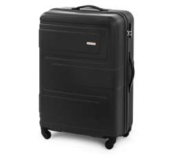 Duża walizka z ABS-u tłoczona, czarny, 56-3A-633-10, Zdjęcie 1