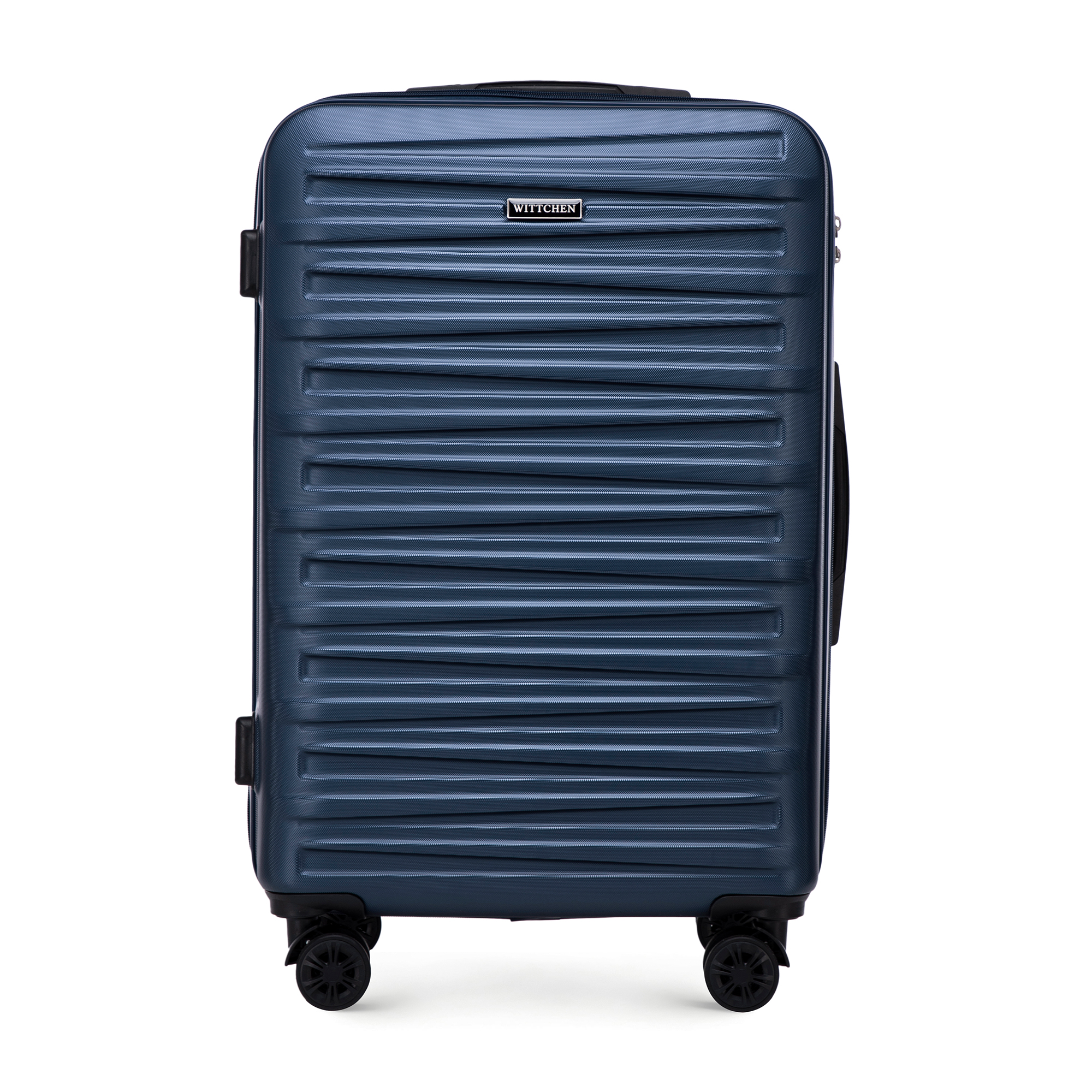 Stredný kufor z ABS s horizontálnym razením, námornícka modrá 56-3A-002-90