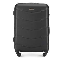 Średnia walizka z ABS-u w deseń, czarny, 56-3A-402-31, Zdjęcie 1