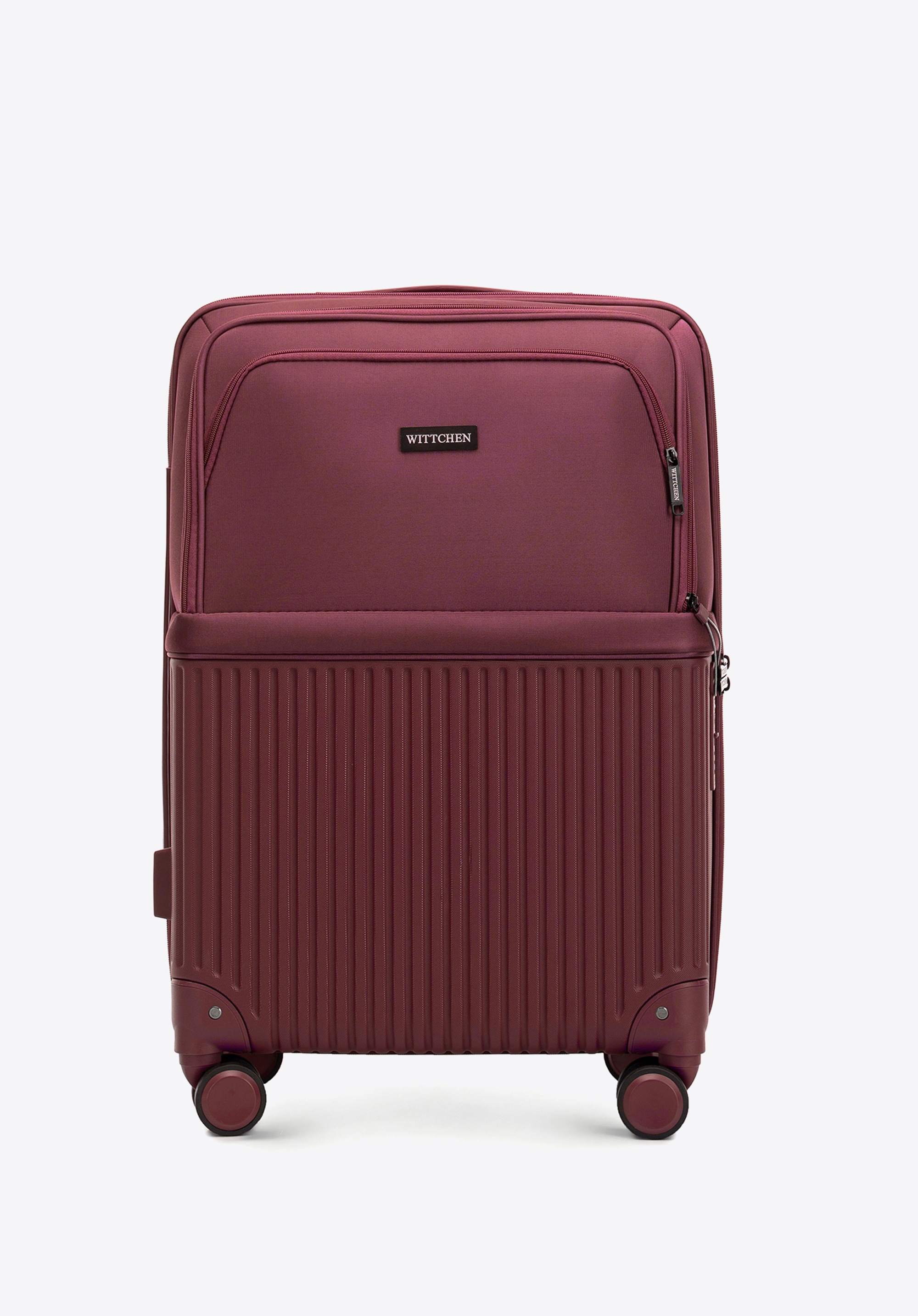 Medium-size case made of ABS and nylon, burgundy, 56-3S-882-35, Photo 1