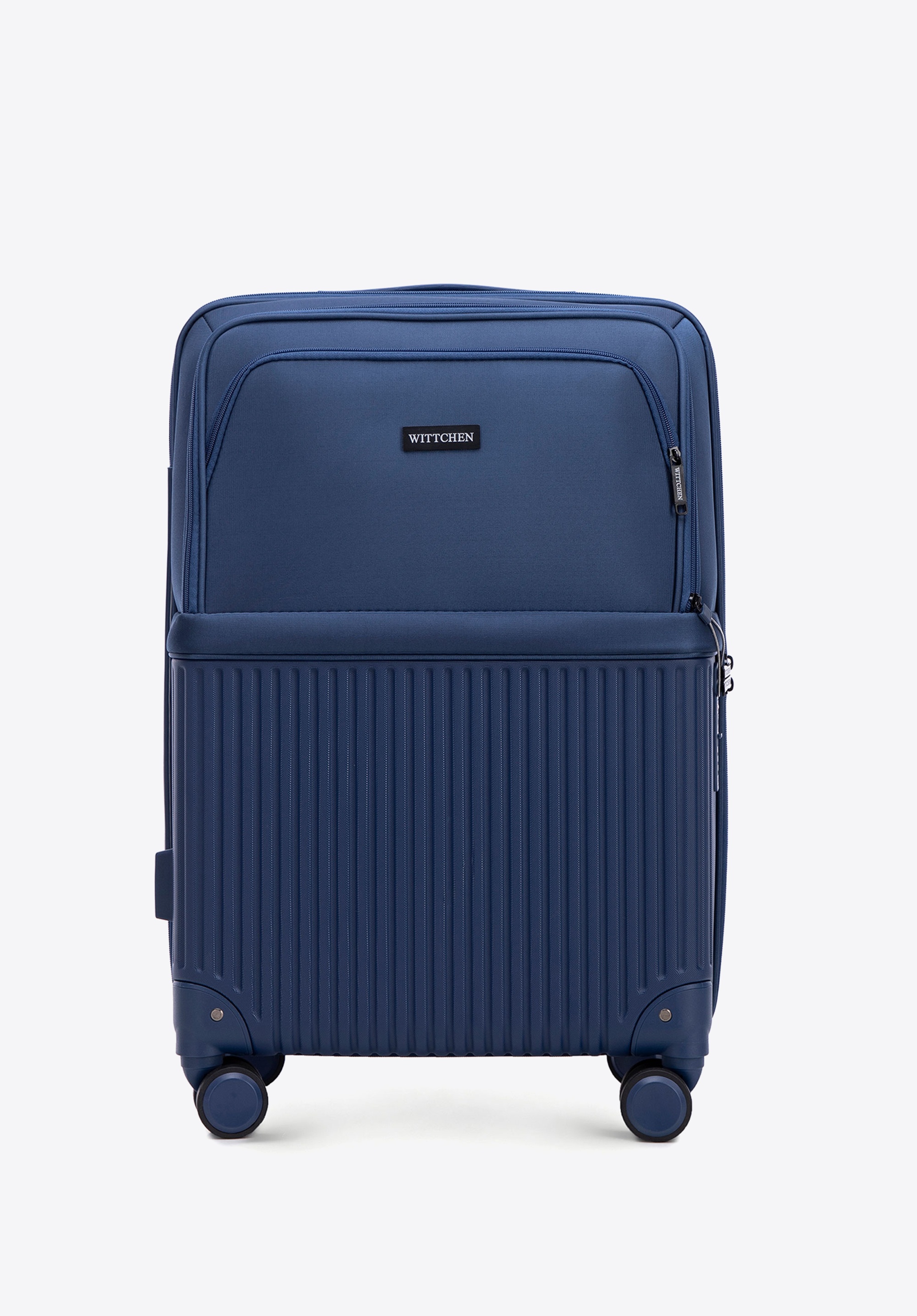 Medium-size case made of ABS and nylon, navy blue, 56-3S-882-90, Photo 1