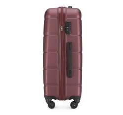 Średnia walizka z ABS-u w deseń, bordowy, 56-3A-402-31, Zdjęcie 1
