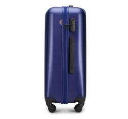 Średnia walizka z polikarbonu fakturowana, niebieski, 56-3P-112-91, Zdjęcie 1
