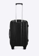Średnia walizka z polikarbonu tłoczona plaster miodu, czarny, 56-3P-302-90, Zdjęcie 3