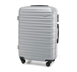 Średnia walizka z ABS-u z żebrowaniem, szary, 56-3A-312-01, Zdjęcie 1