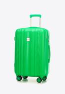 Średnia walizka z polikarbonu tłoczona plaster miodu, zielony, 56-3P-302-10, Zdjęcie 4