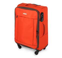 Średnia miękka walizka basic, pomarańczowo-czarny, 56-3S-462-55, Zdjęcie 1