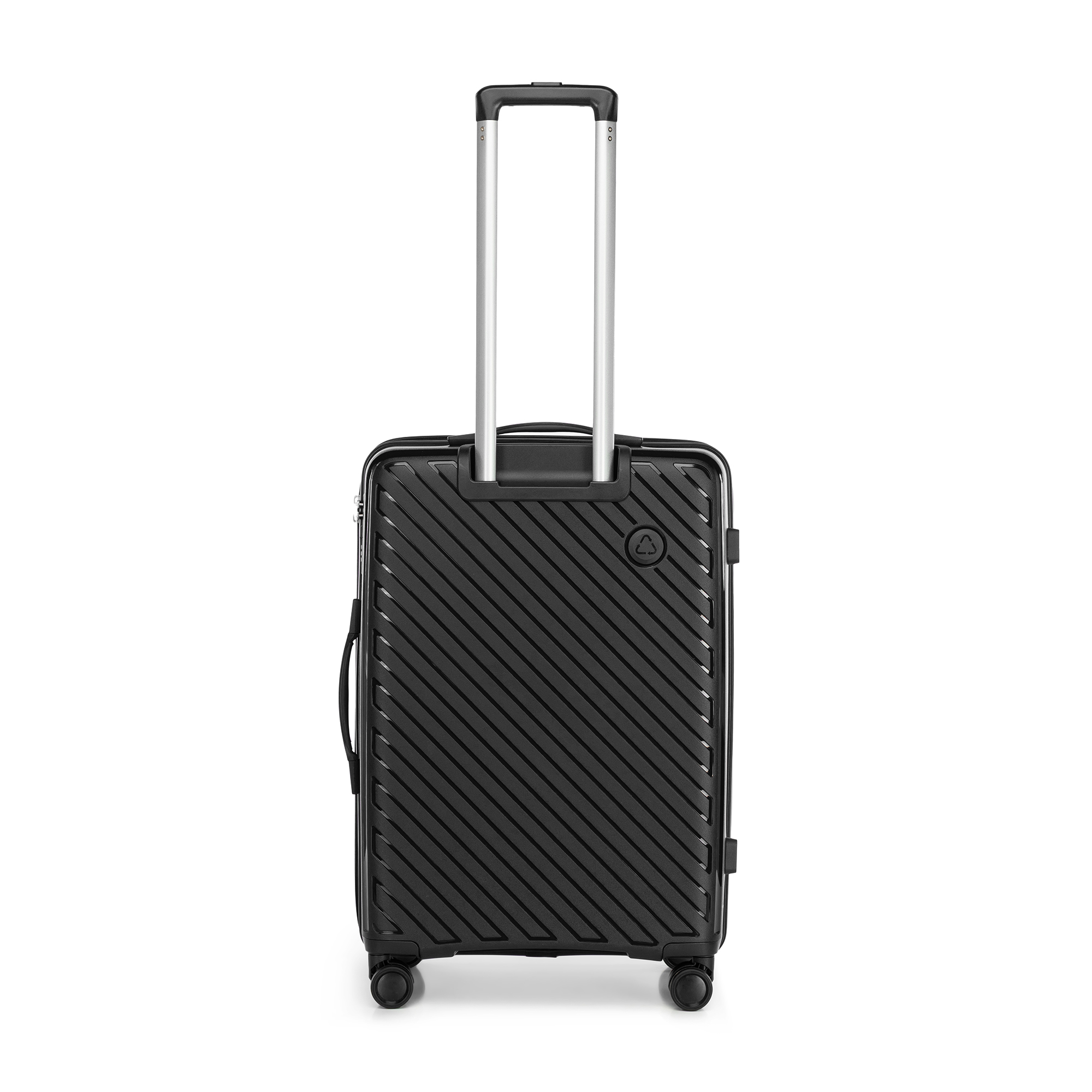 Stredný kufor Raya Line – elegantný, odolný a ekologický na viacdenné cesty 56-3T-202-10, Vyberte variant čierna