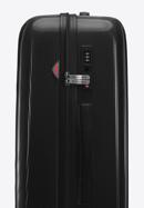 Duża walizka z polikarbonu tłoczona plaster miodu, czarny, 56-3P-303-50, Zdjęcie 9