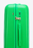 Średnia walizka z polikarbonu tłoczona plaster miodu, zielony, 56-3P-302-10, Zdjęcie 9