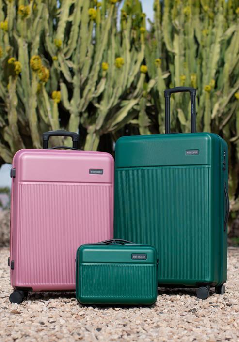 Medium-size suitcase made of ABS material, muted pink, 56-3A-802-10, Photo 31