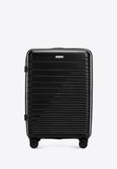Medium-sized suitcase with glistening straps, black, 56-3T-162-86, Photo 1