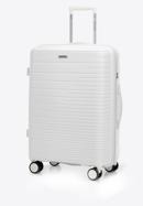 Medium-sized suitcase with glistening straps, off white, 56-3T-162-86, Photo 4