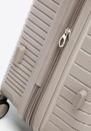Medium-sized suitcase with glistening straps, beige, 56-3T-162-10, Photo 9
