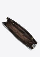 Wieczorowa torebka ze skóry lakierowanej trapezowa, czarny, 25-4-516-1, Zdjęcie 10