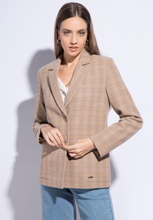 Women's blazer, beige, 86-9W-107-9-M, Photo 1