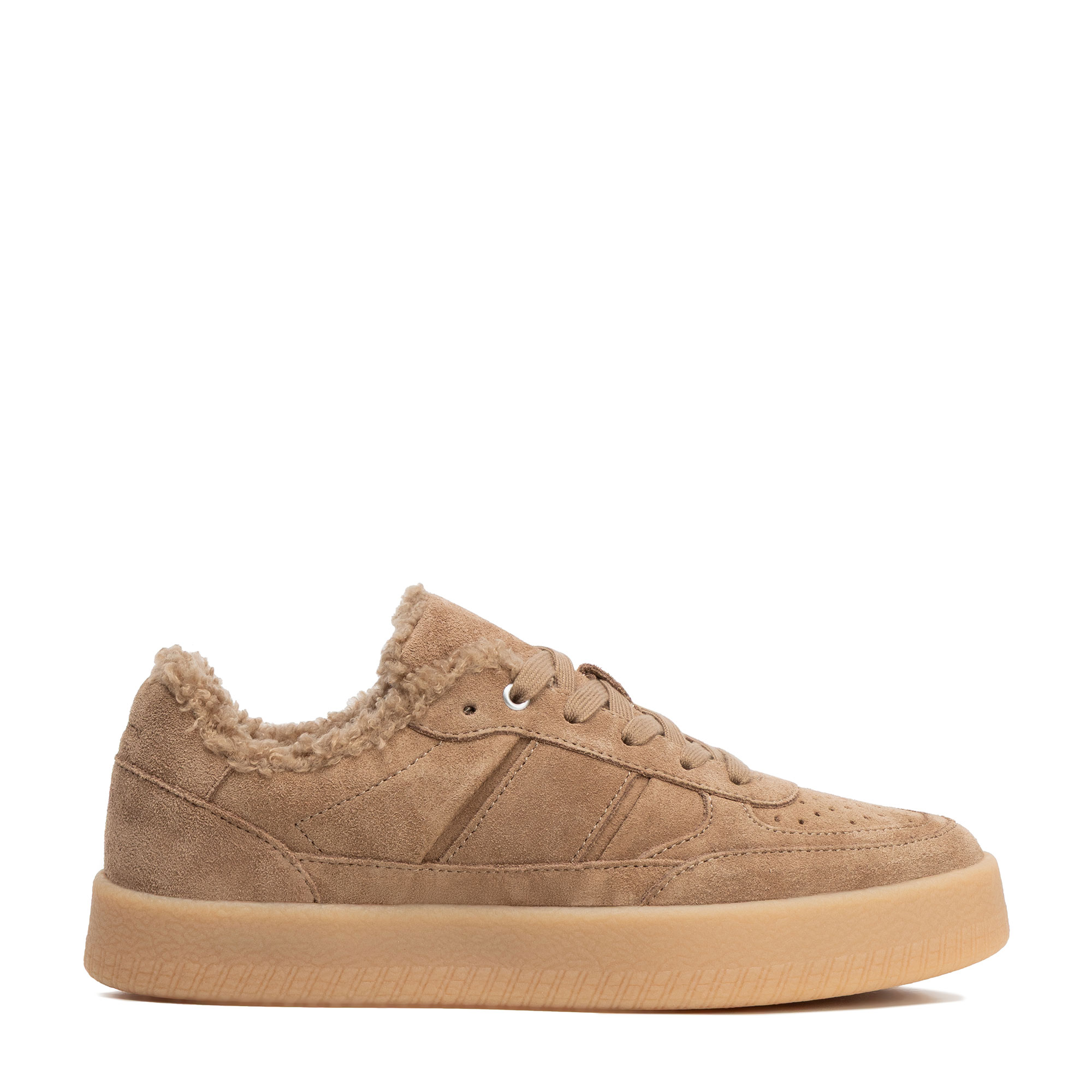 Dámske semišové sneakersy béžové 102-D-360-9
