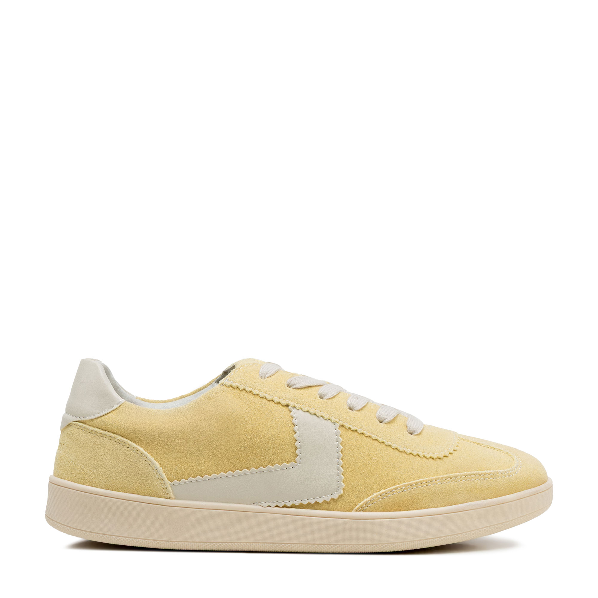 Dámske semišové sneakersy žlté 100-D-351-Y