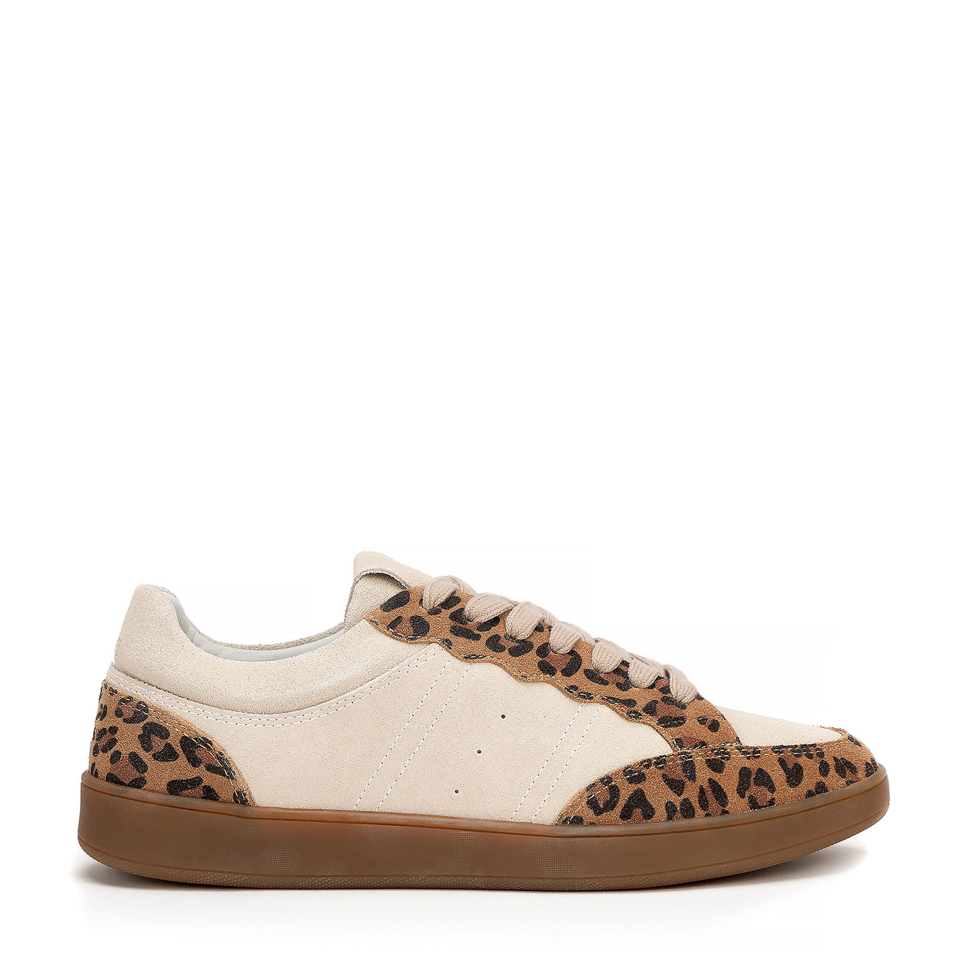 Dámske semišové sneakersy hnedé 100-D-350-4