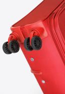 Mała walizka miękka jednokolorowa, czerwony, 56-3S-651-1, Zdjęcie 6