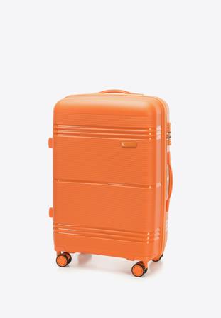 Zestaw jednokolorowych walizek z polipropylenu, pomarańczowy, 56-3T-14S-55, Zdjęcie 1