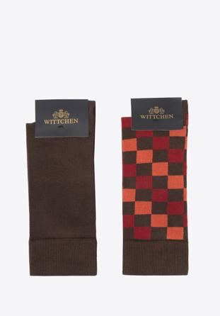 Men's socks gift set, brown-orange, 90-SK-002-X3-40/42, Photo 1