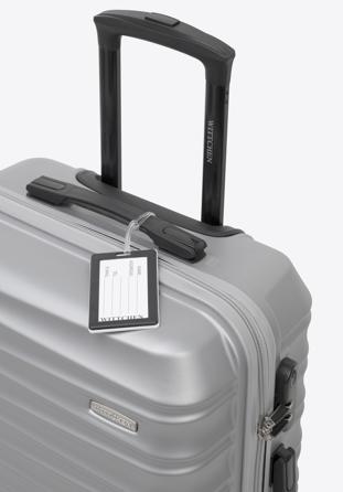 Średnia walizka z ABS - u z identyfikatorem, szary, 56-3A-312-01Z2, Zdjęcie 1
