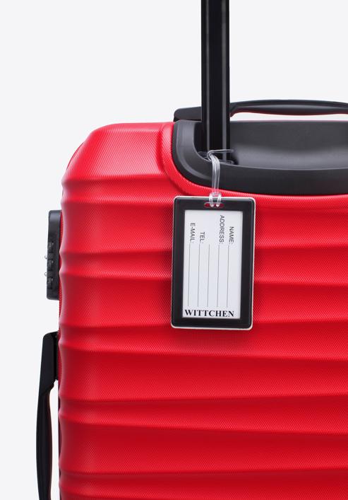 Medium-sized suitcase with luggage tag, red, 56-3A-312-35Z, Photo 3