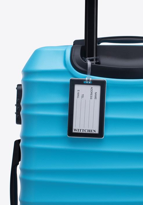 Medium-sized suitcase with luggage tag, blue, 56-3A-312-89Z, Photo 3