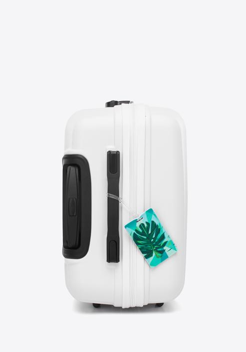 Medium-sized suitcase with luggage tag, white, 56-3A-312-89Z, Photo 4